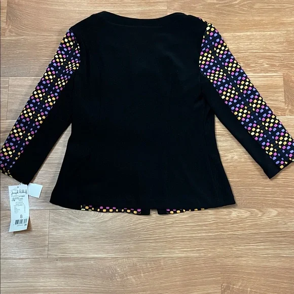 Jax Black Midi Dress with Pink and Yellow Checkered Pattern - Picture 6 of 6